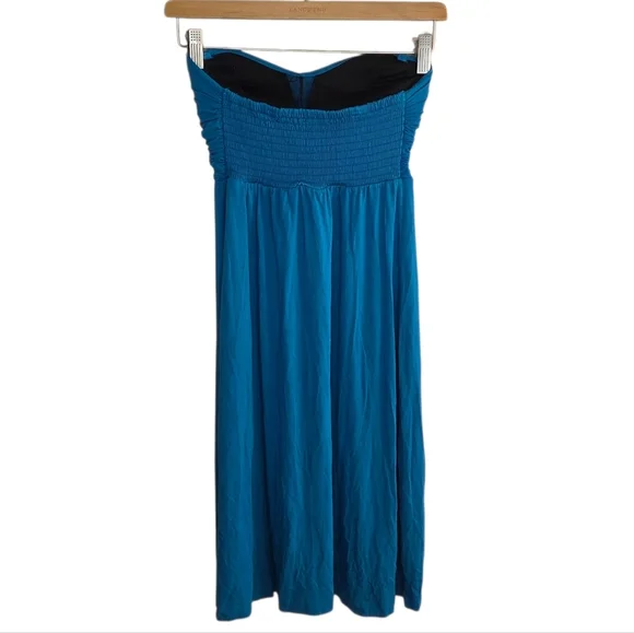 Soma | Blue Strapless Sweetheart Neckline Dress Size XS - Picture 5 of 6
